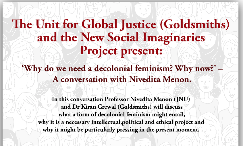 WHY DO WE NEED A DECOLONIAL FEMINISM? WHY NOW?’ – Nivedita Menon in conversation with Kiran Grewal